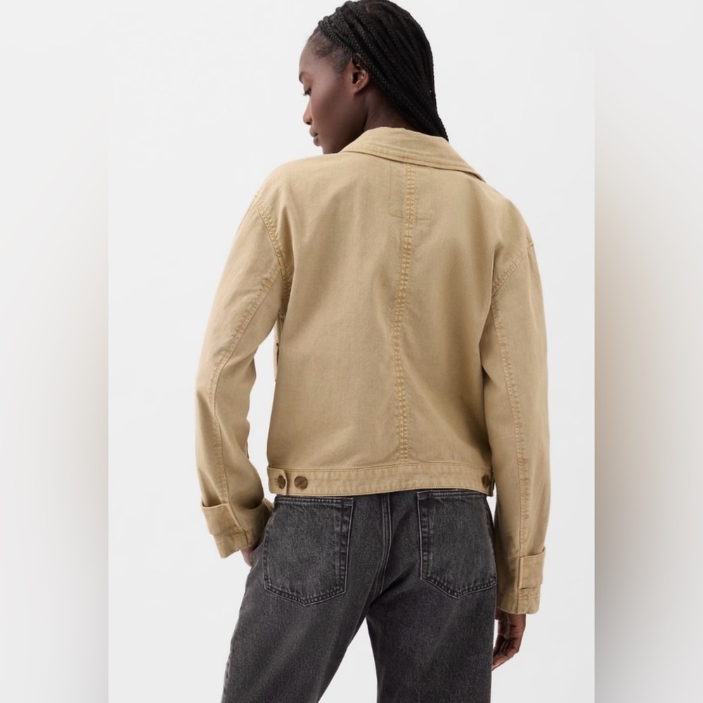GAP Tan Button-Up Jacket - Picture 4 of 5